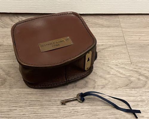 District Bank Leather Night Safe Bag