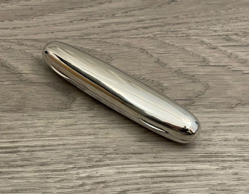 Victorian Solid Silver Cigar Case, 1886