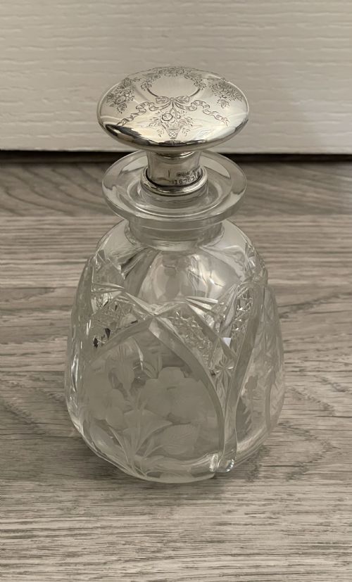 Cut Glass and Silver Scent Perfume Bottle
(1 of 2)