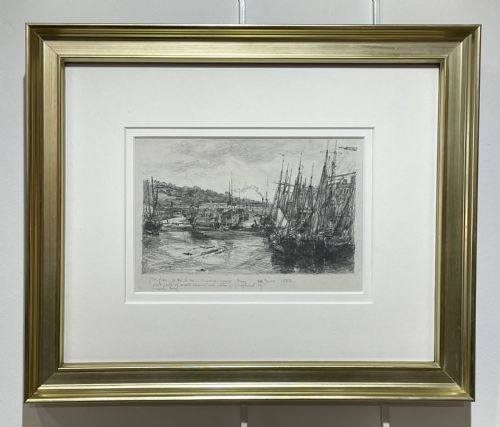 Rare Pencil Sketch Study by John Miller Nicholson, Douglas Harbour, Isle of Man
