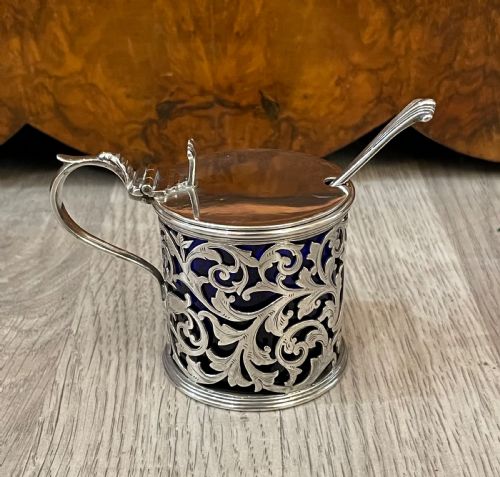 Victorian Silver Mustard Pot, 1887