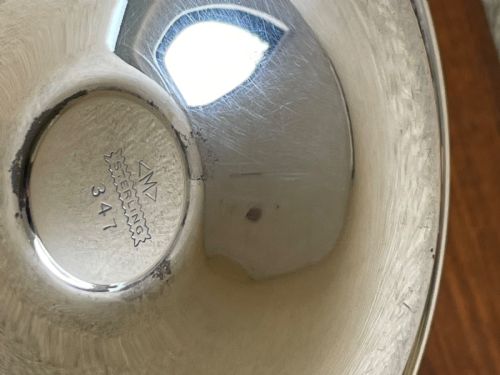 ART DECO SILVER CHAMBERSTICK WITH GLASS SHADE - ADDITIONAL PHOTO 4