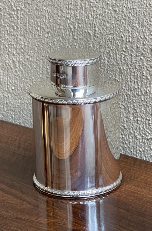 Edwardian Solid Silver Tea Caddy