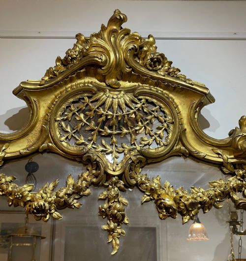 fig 1. Incredible French Giltwood Wall Mirror by Paul Sormani