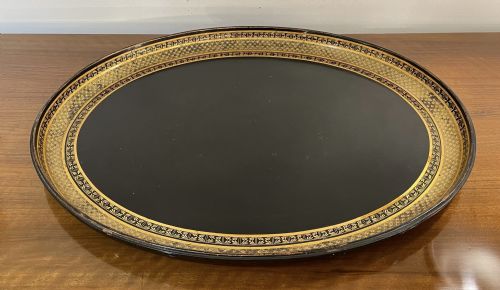 LARGE 19TH CENTURY TOLE TRAY BY BENETFINK CO - ADDITIONAL PHOTO 1