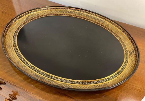 LARGE 19TH CENTURY TOLE TRAY BY BENETFINK CO - ADDITIONAL PHOTO 3