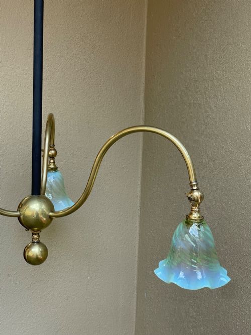 ARTS CRAFTS THREE LIGHT CEILING LIGHT MANCHESTER CITY TOWN HALL PROVENANCE - ADDITIONAL PHOTO 2