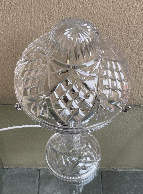 CUT GLASS CRYSTAL MUSHROOM LAMP BY STUART CRYSTAL - ADDITIONAL PHOTO 1