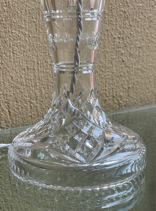 CUT GLASS CRYSTAL MUSHROOM LAMP BY STUART CRYSTAL - ADDITIONAL PHOTO 4