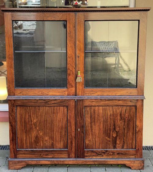 19TH CENTURY ROSEWOOD BOOKCASE CABINET - ADDITIONAL PHOTO 2