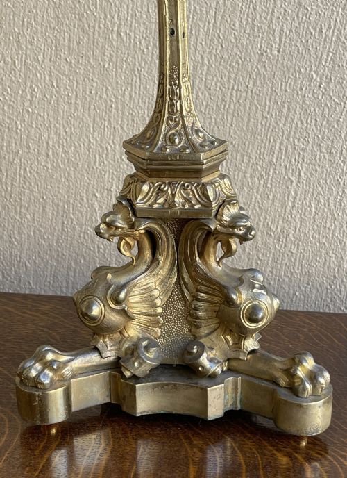 EARLY 20TH CENTURY ORMOLU TABLE LAMP - ADDITIONAL PHOTO 4