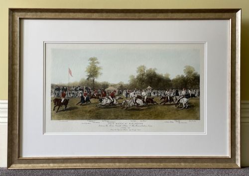 Nineteenth Century Lithograph Polo Match at Hurlingham