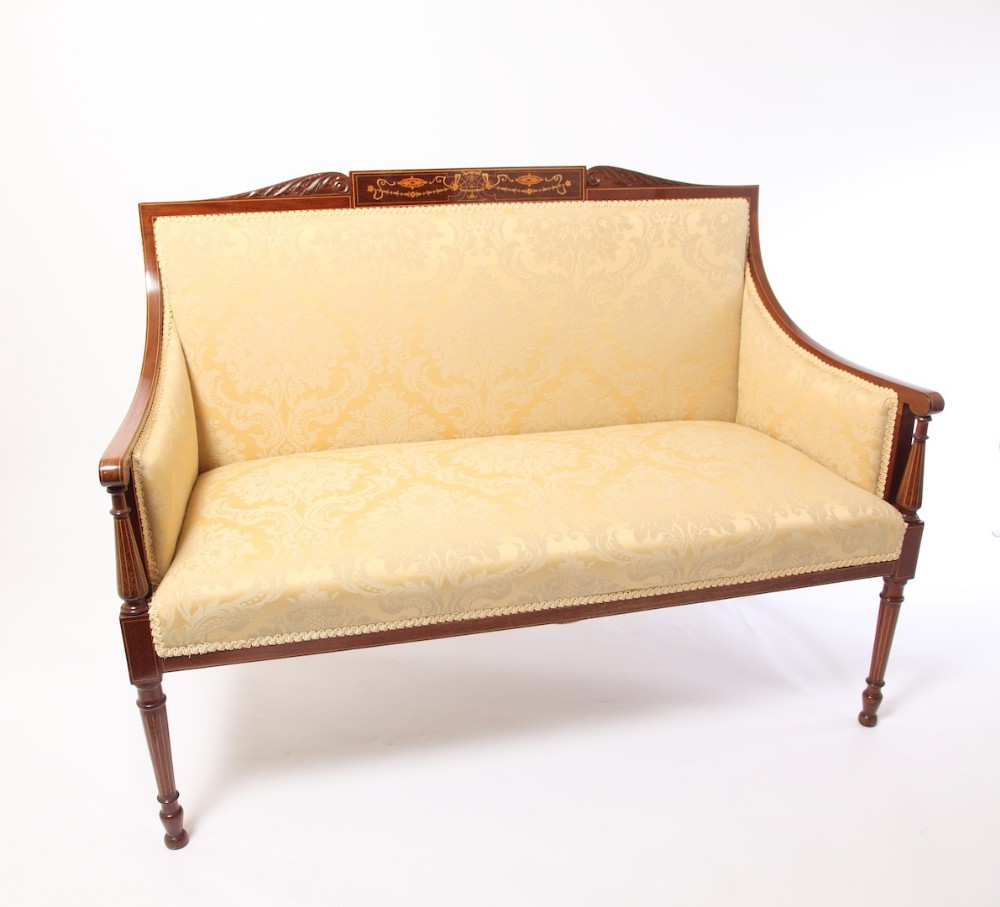 Beautiful Edwardian Sheraton Revival Settee