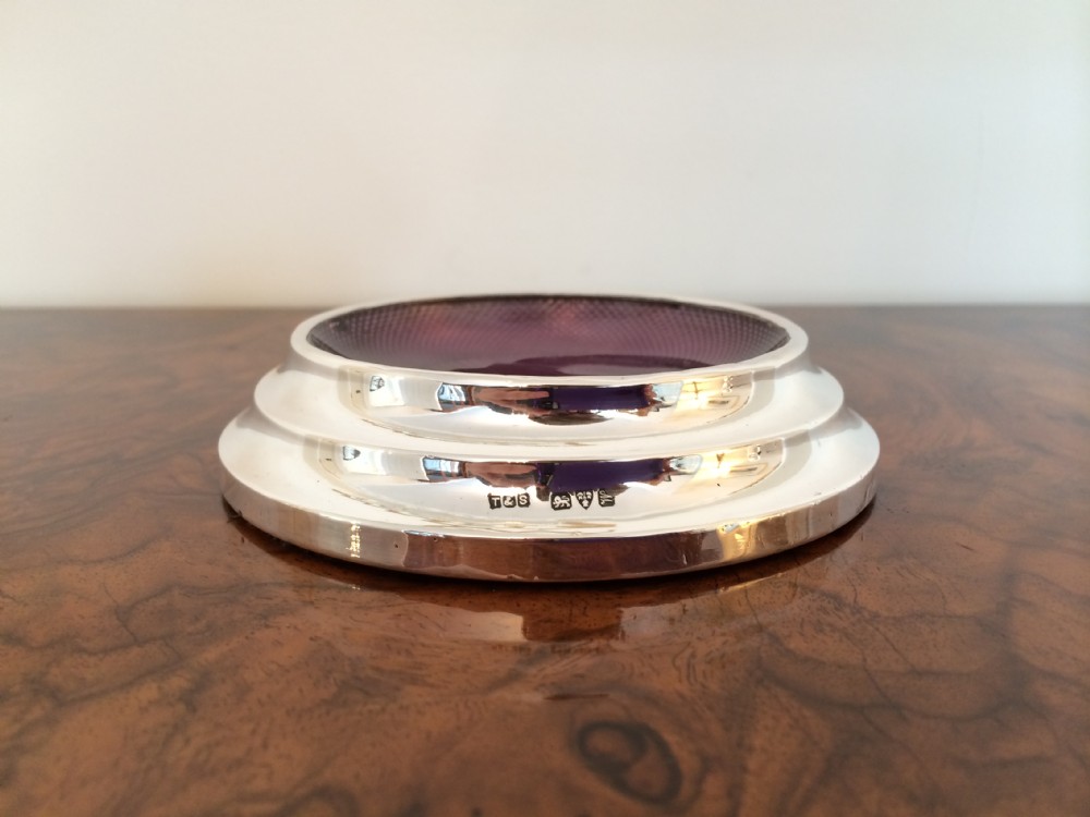 Silver & Guilloche Enamel Pin Tray