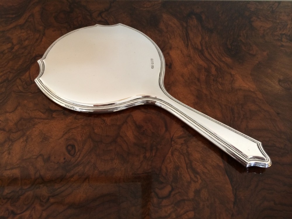 George V Silver Hand Mirror