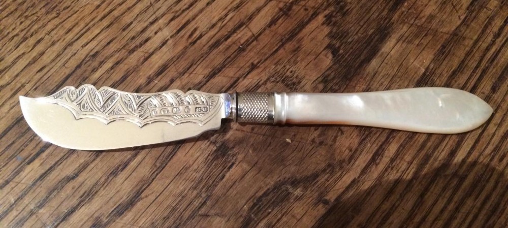 Victorian Silver Butter Knife, George Unite 1863
