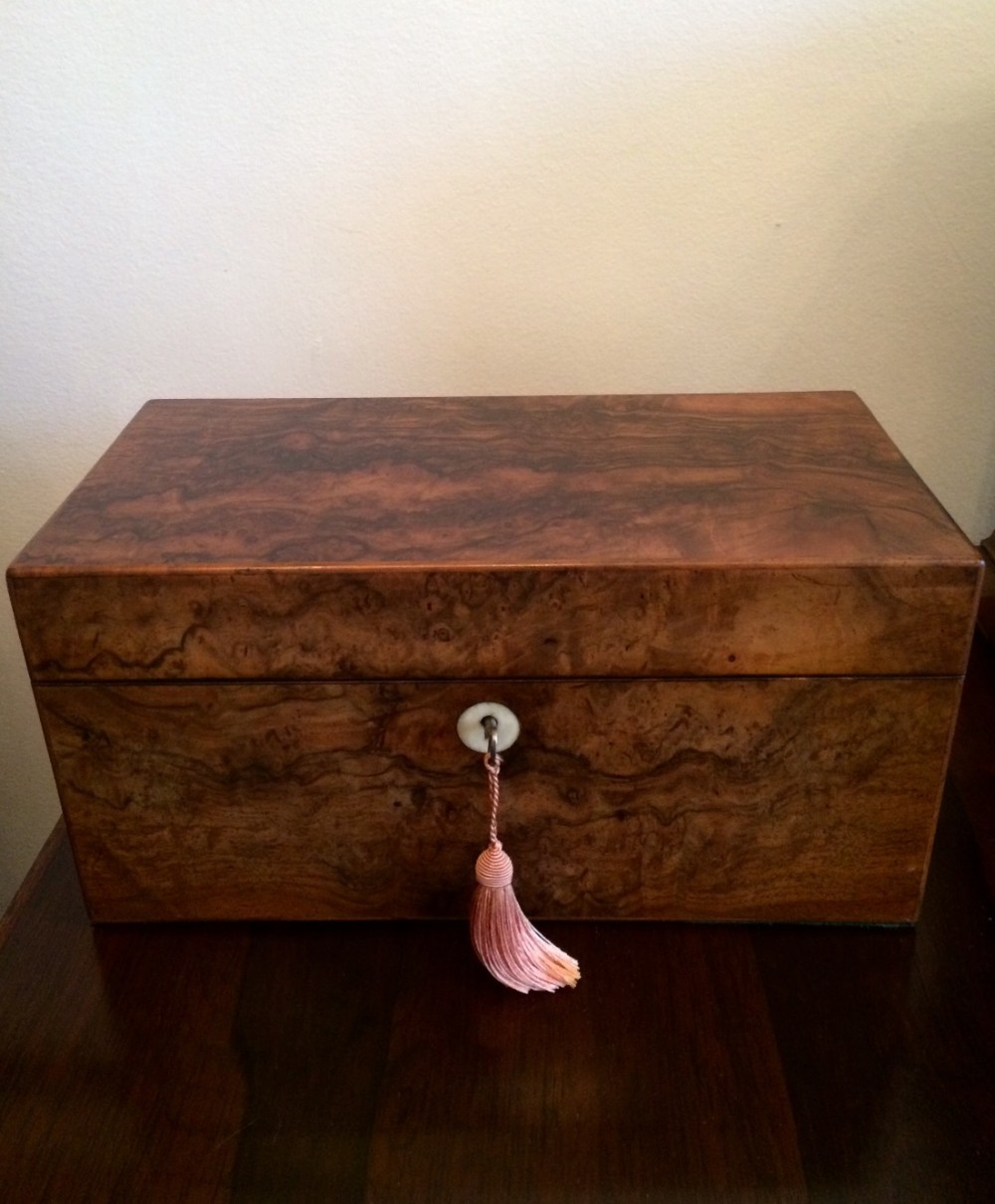 Victorian Walnut Tea Caddy