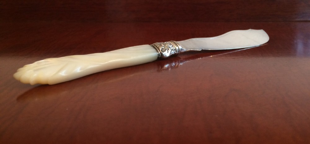 Victorian Silver & Mother of Pearl Butter Knife, 1874 View VI
