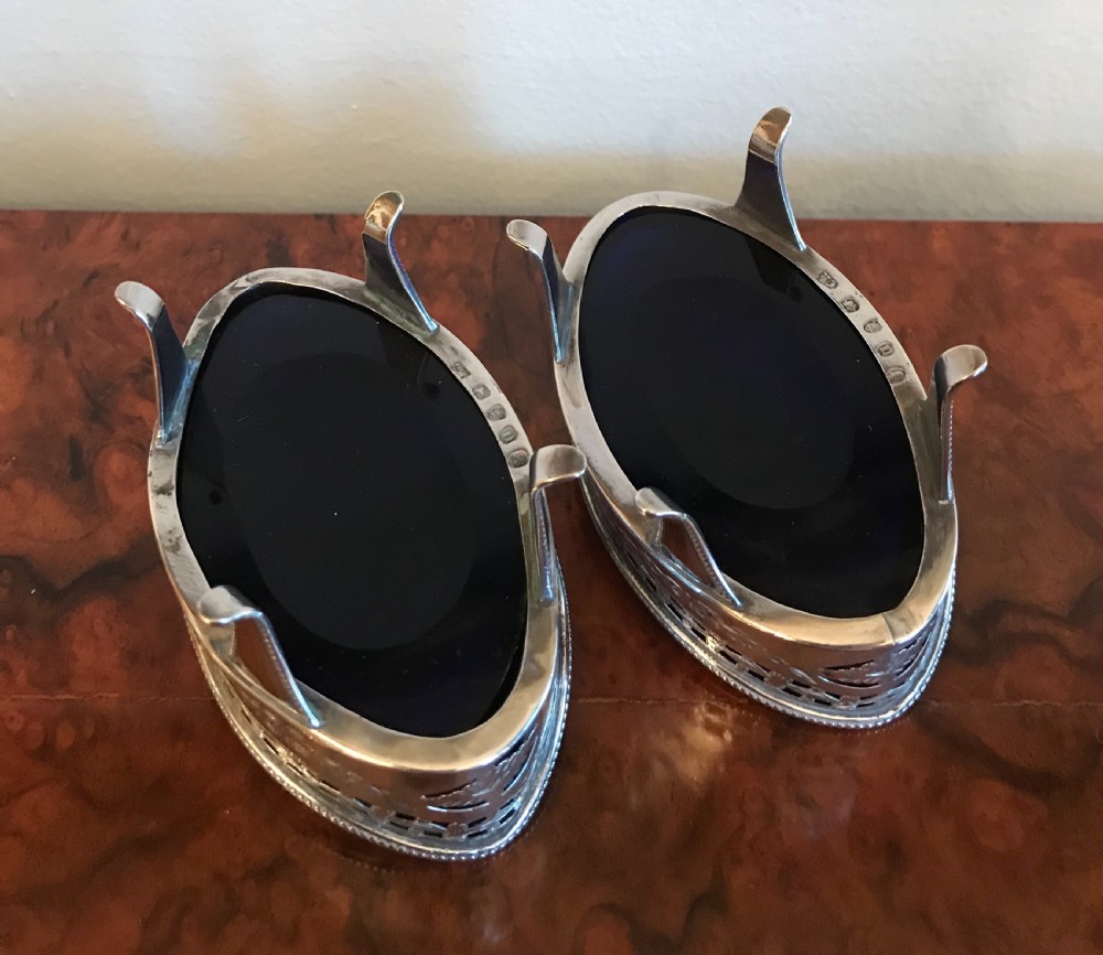 Pair George III Silver Salts, London 1788 View VI