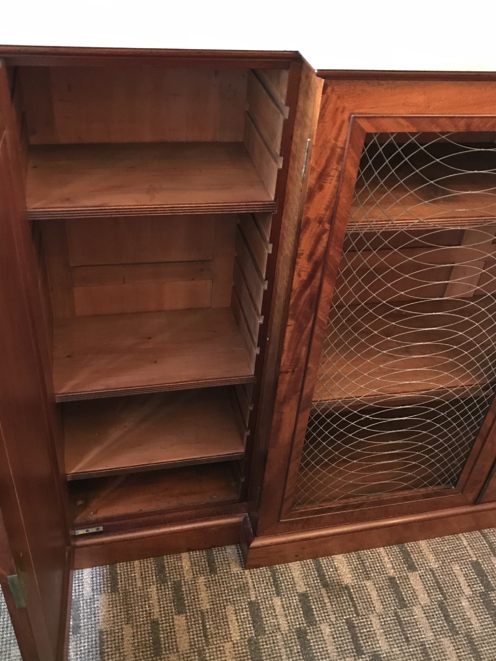 Finest Quality Regency Mahogany & Marble Bookcase credenza View XI