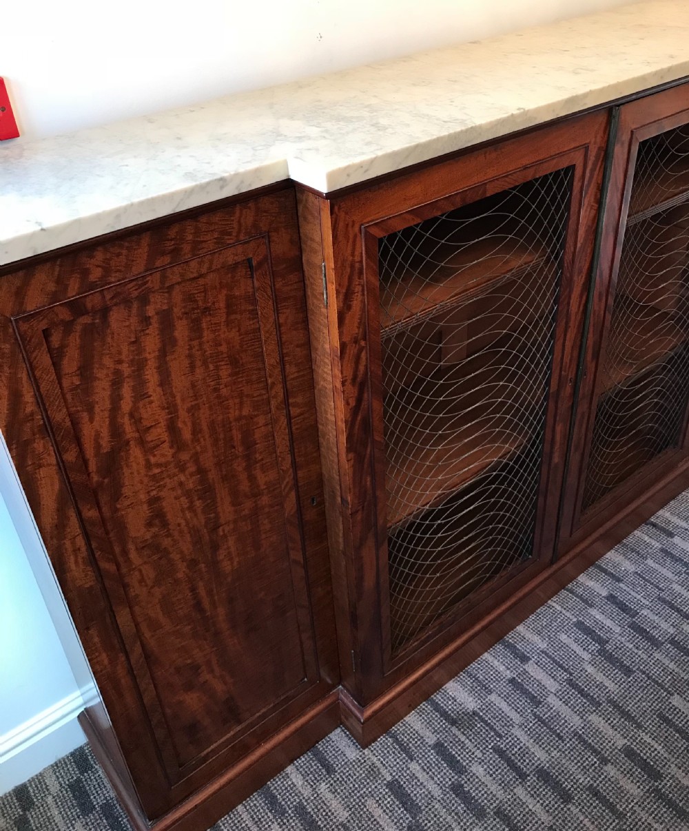 Finest Quality Regency Mahogany & Marble Bookcase credenza View XIX