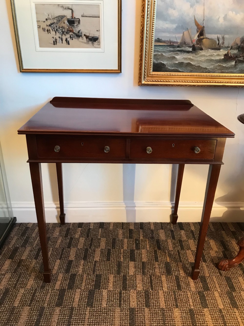Victorian Mahogany Side Table by Edwards & Roberts, Circa 1890 - 1910 View III