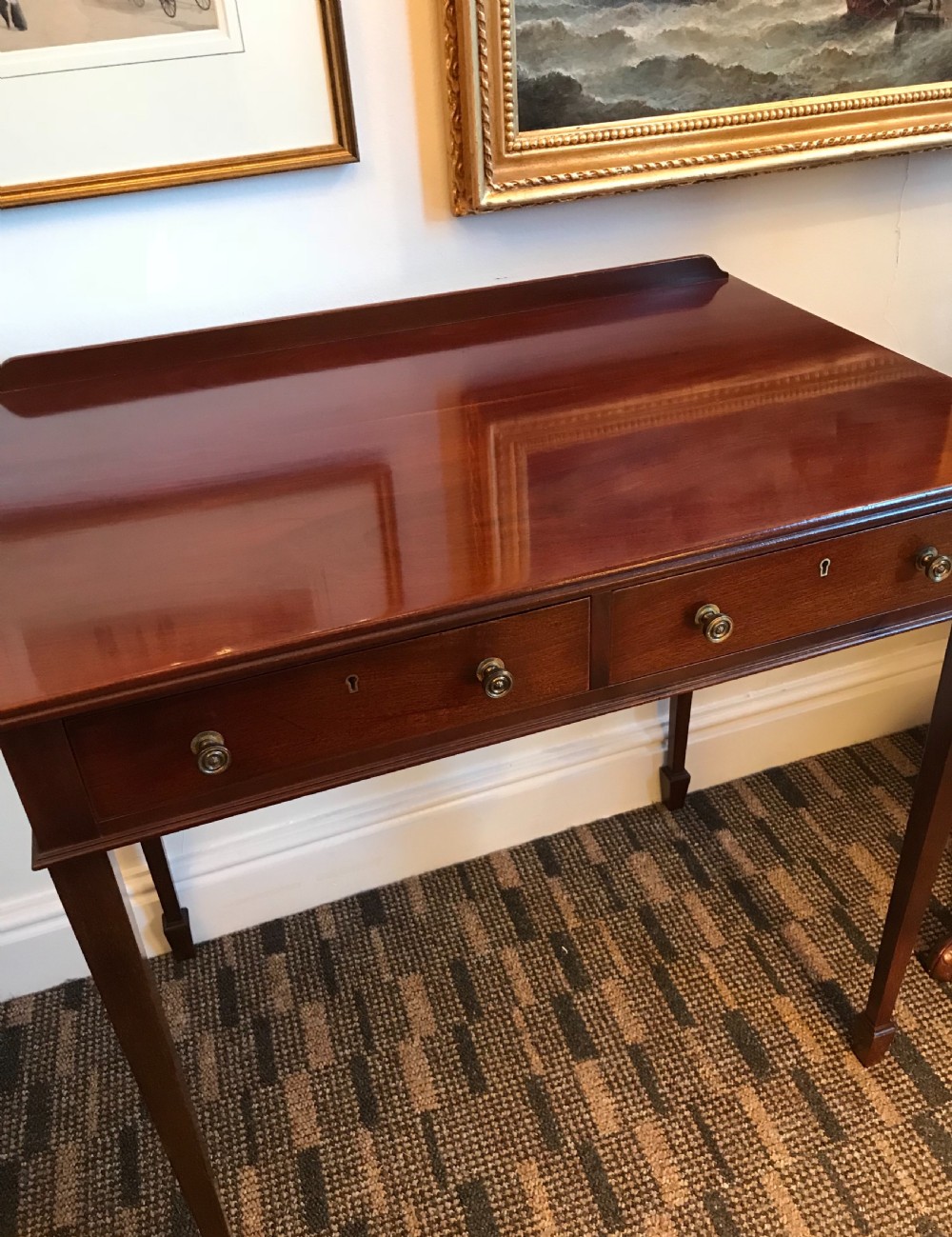Victorian Mahogany Side Table by Edwards & Roberts, Circa 1890 - 1910 View IV