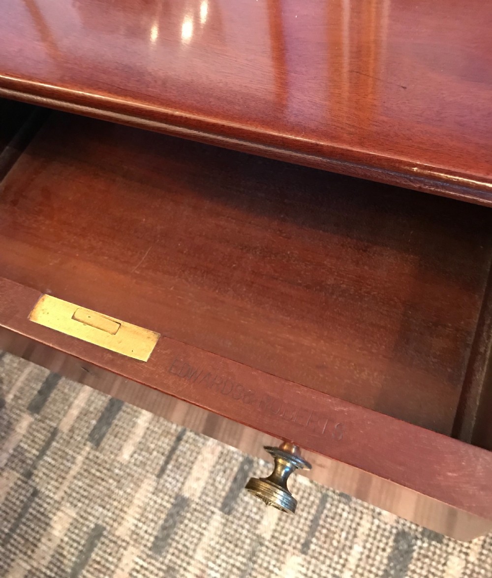 Victorian Mahogany Side Table by Edwards & Roberts, Circa 1890 - 1910 View VIII