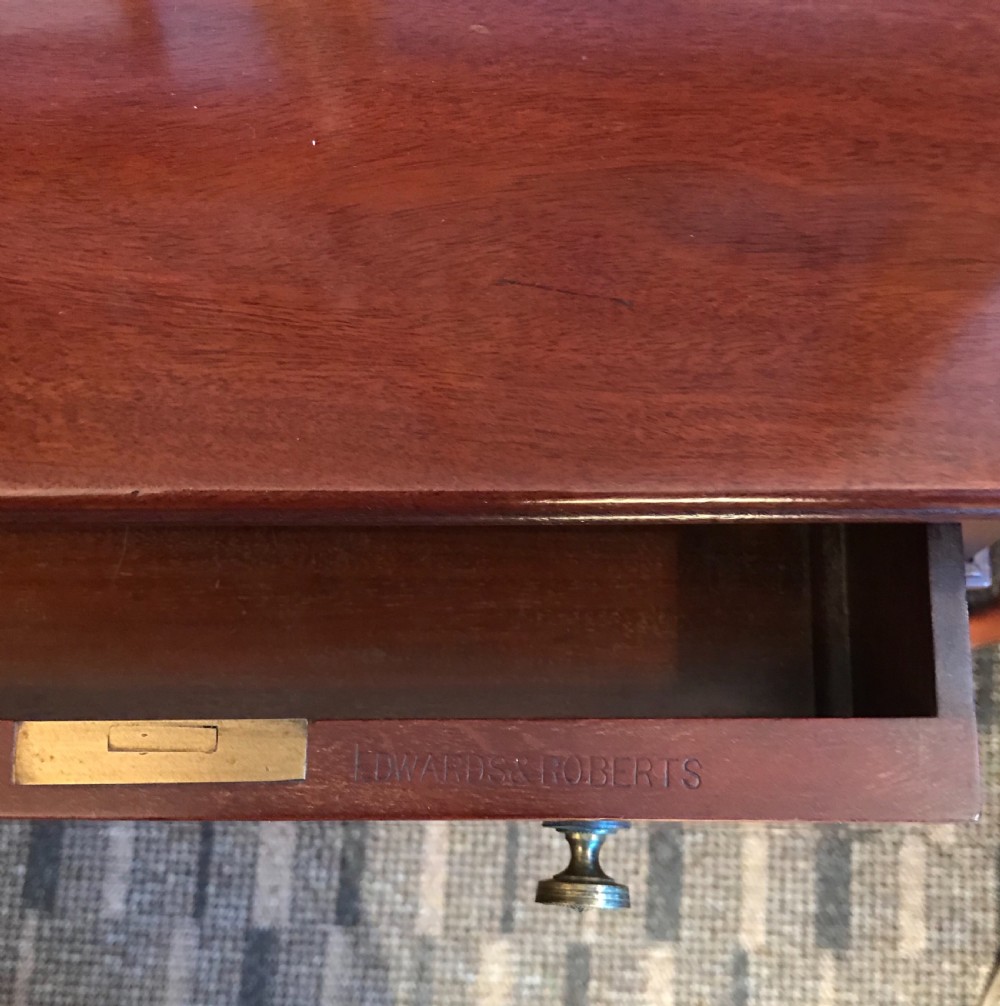 Victorian Mahogany Side Table by Edwards & Roberts, Circa 1890 - 1910 View IX