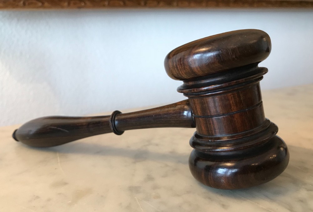 Victorian Lignum Vitae Gavel View II