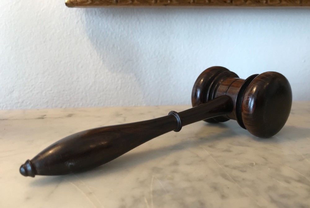 Victorian Lignum Vitae Gavel View III