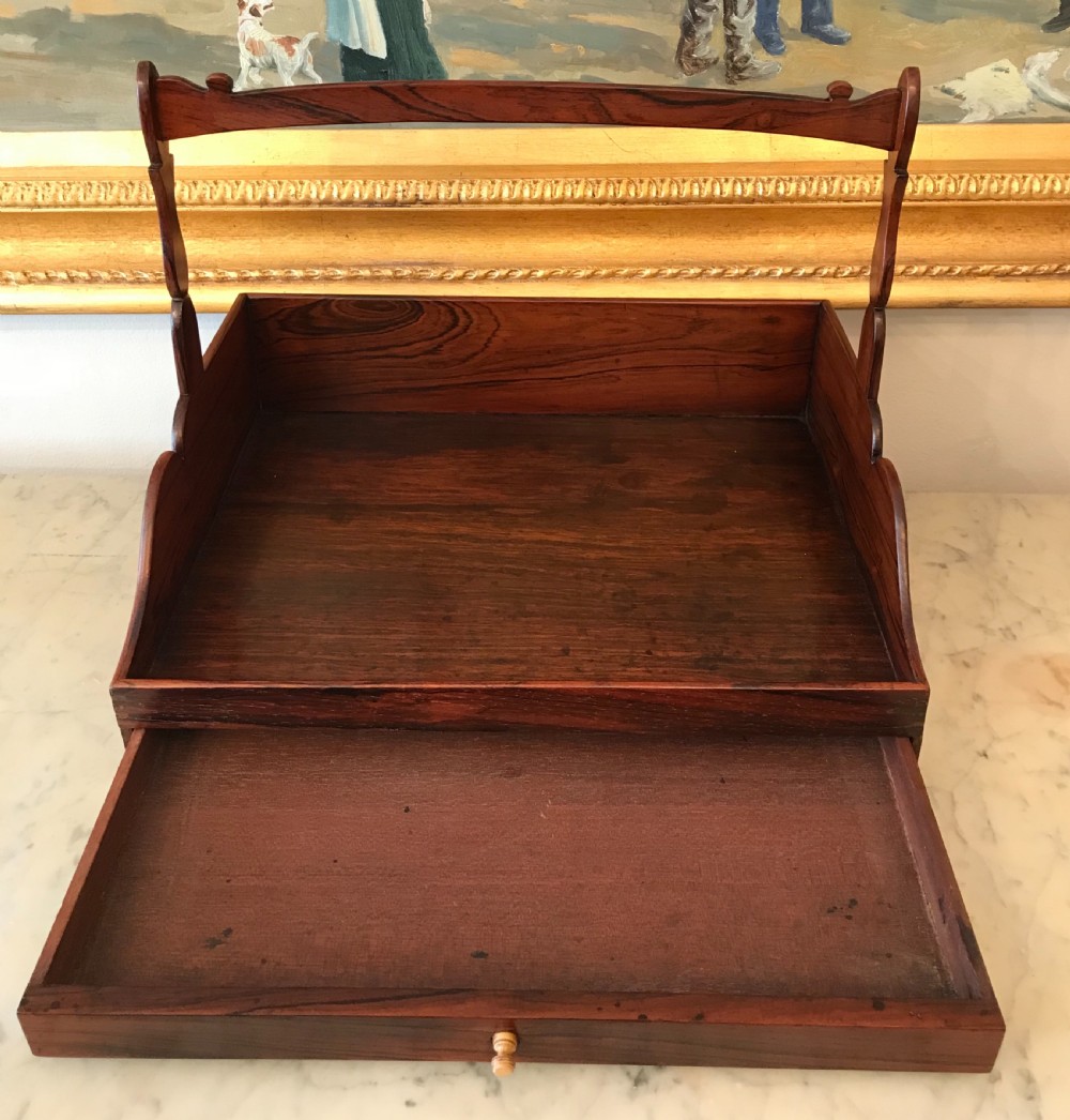 Regency Rosewood Correspondence Tray, Circa 1820 - 1830 View VI