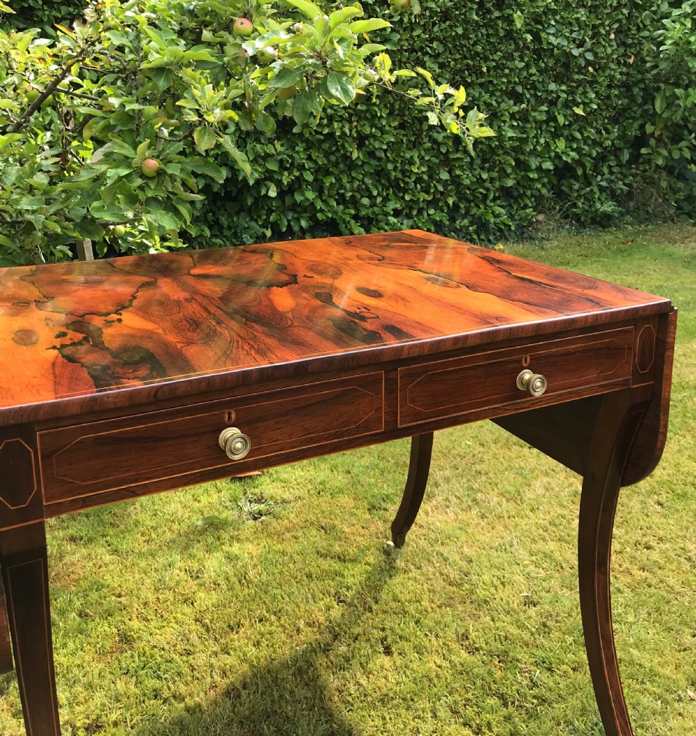 Regency Rosewood Sofa Table View IV