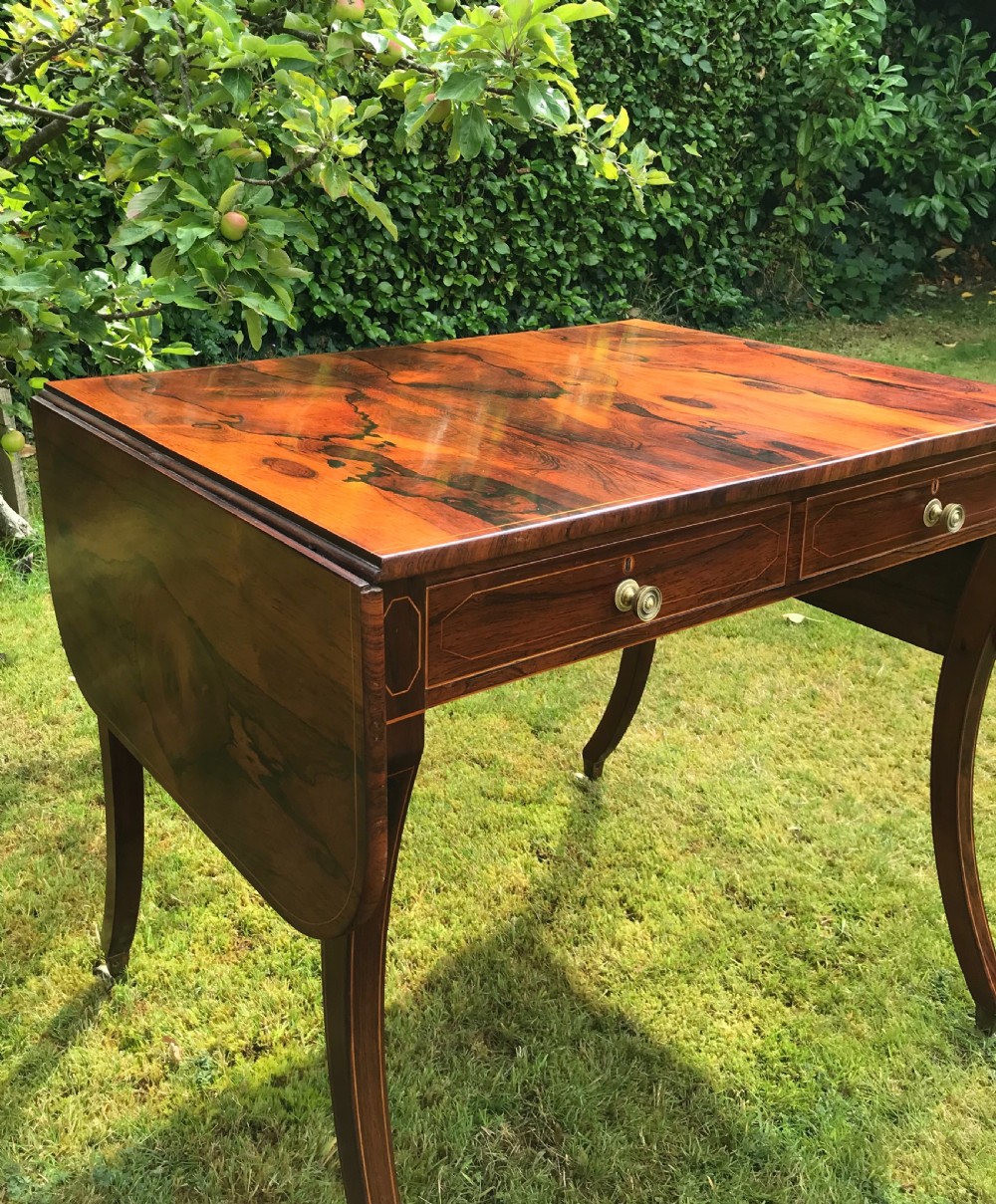 Regency Rosewood Sofa Table View IX