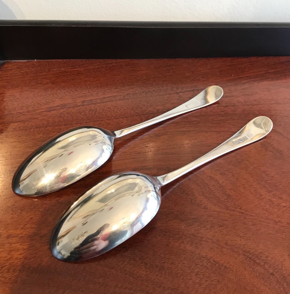 Pair George III Serving Spoons by Hester Bateman View III