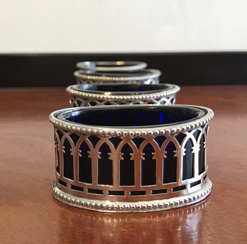 Set of 4 George V Silver Salts, 1911 View VII