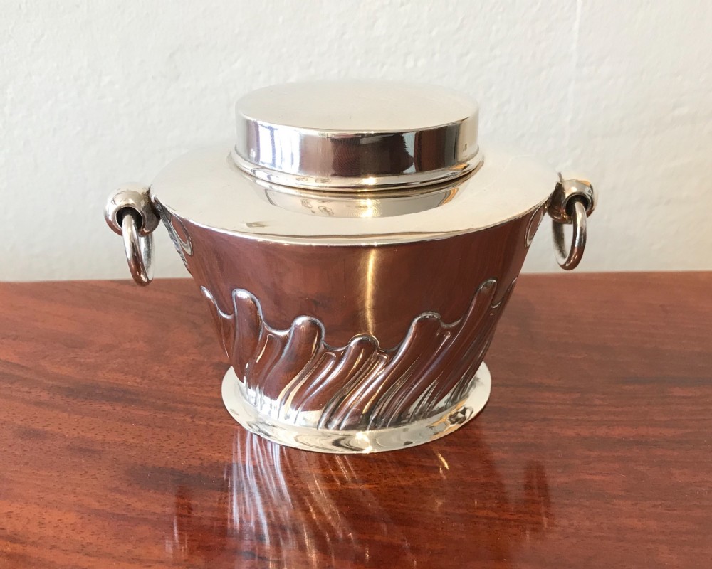 Edwardian Silver Tea Caddy, 1906 View II