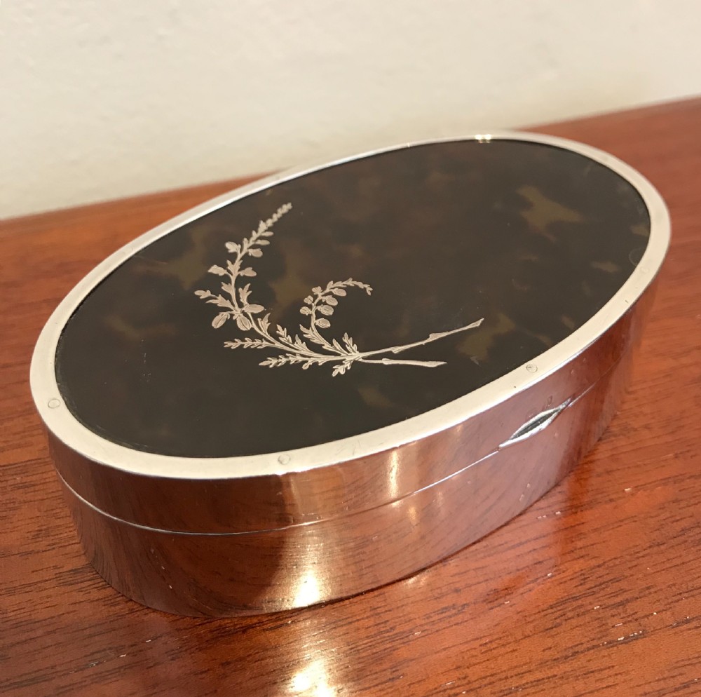 Quality George V Silver & Tortoiseshell Jewellery Box, Hallmarked Birmingham 1914 by Levi & Salaman View IV