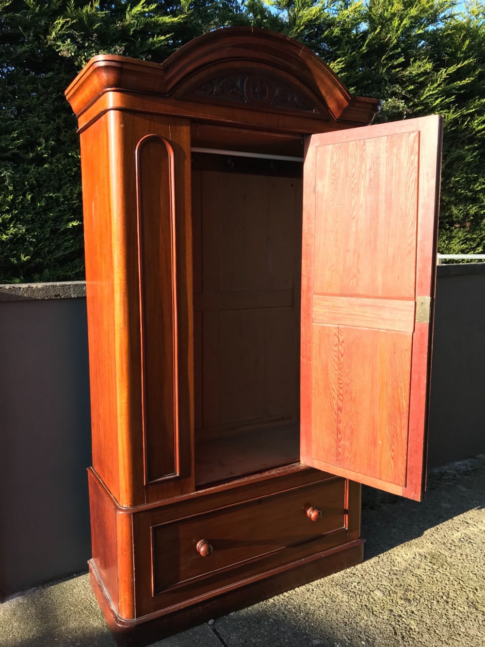 Victorian mahogany single wardrobe  View III