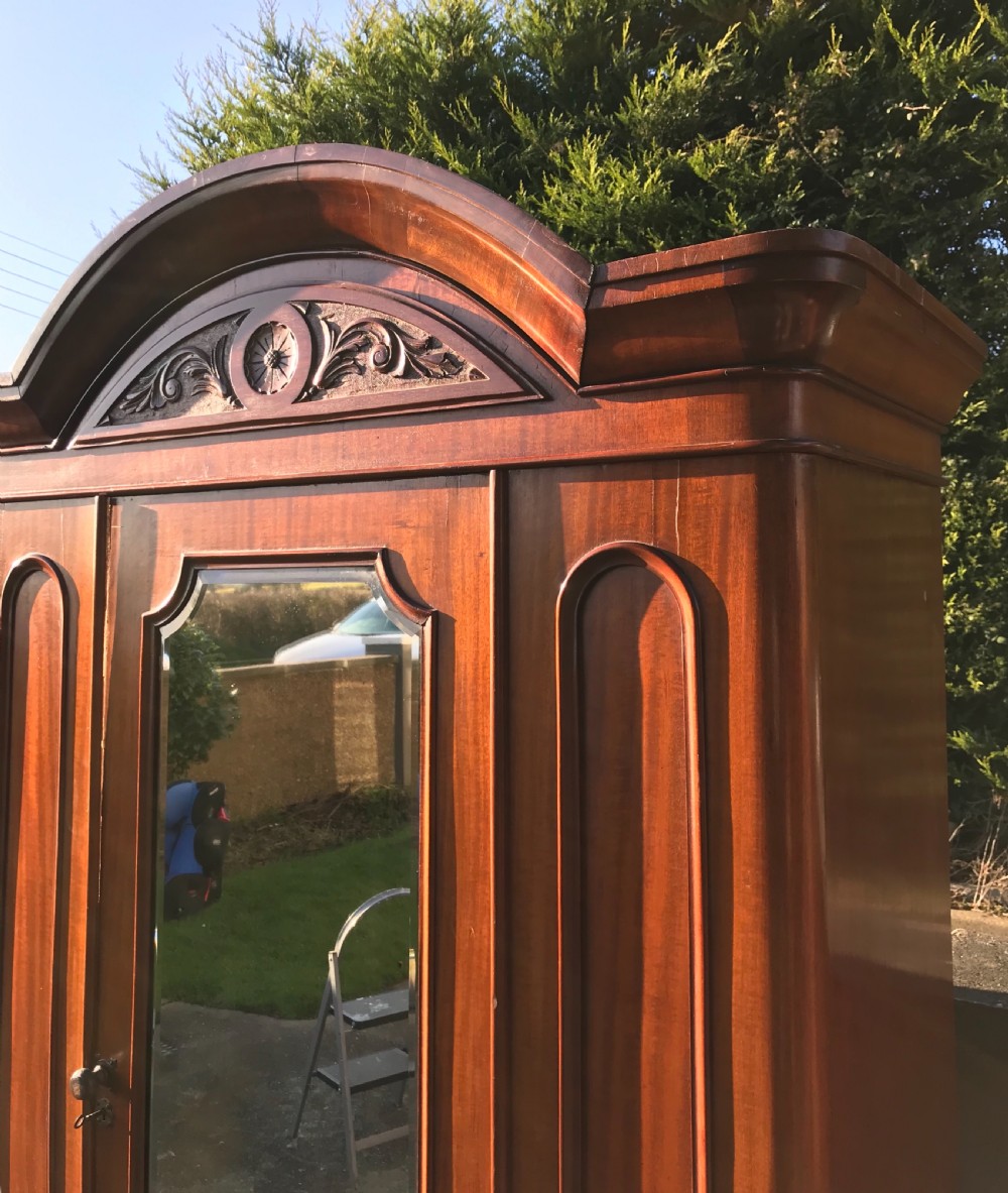 Victorian mahogany single wardrobe  View VI