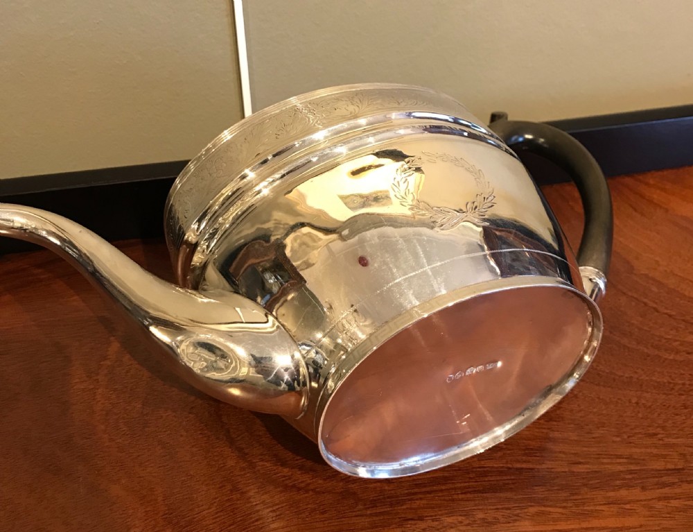 Scottish Georgian Silver Teapot, Edinburgh 1802 by William & Patrick Cunningham View VI