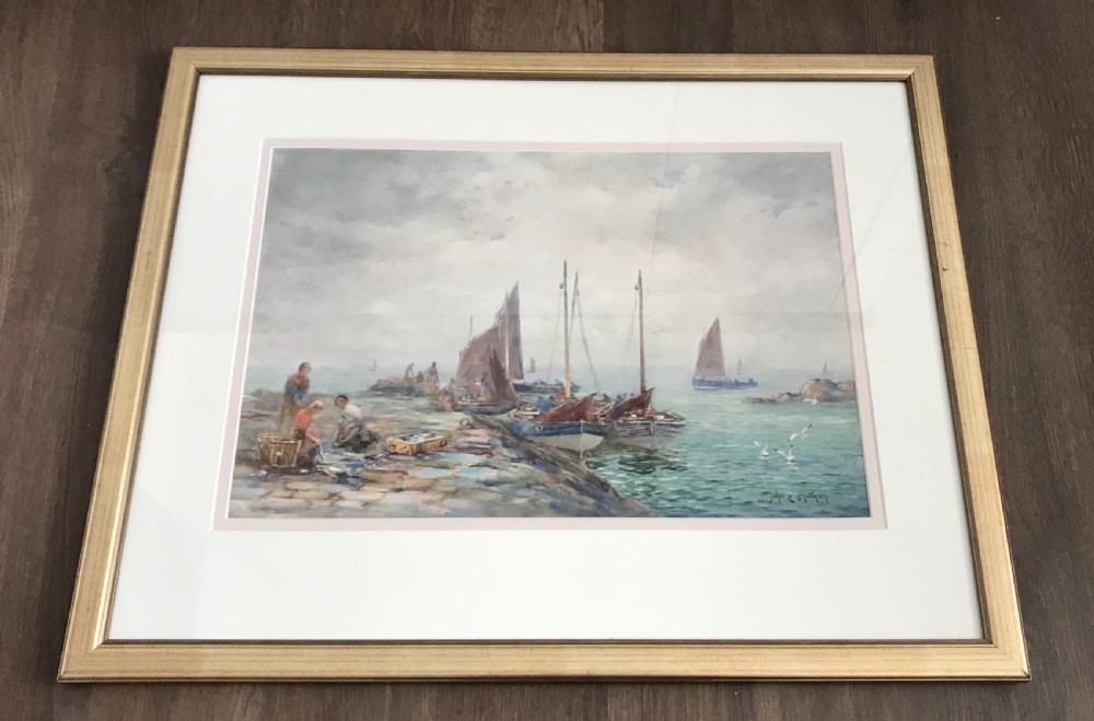 John Ernest Aitken Watercolour, Possibly Isle of Man 