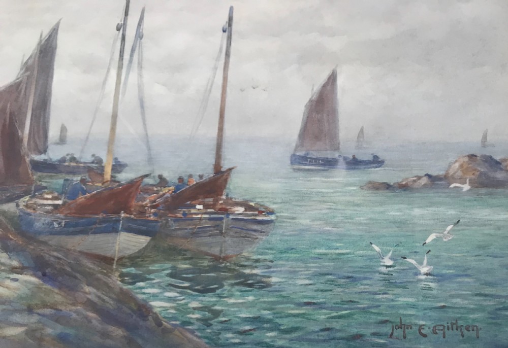 John Ernest Aitken Watercolour, Possibly Isle of Man  View III