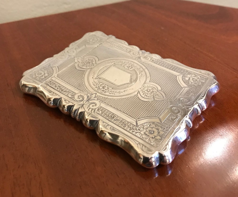 Stunning Victorian Silver Card Case by George Unite