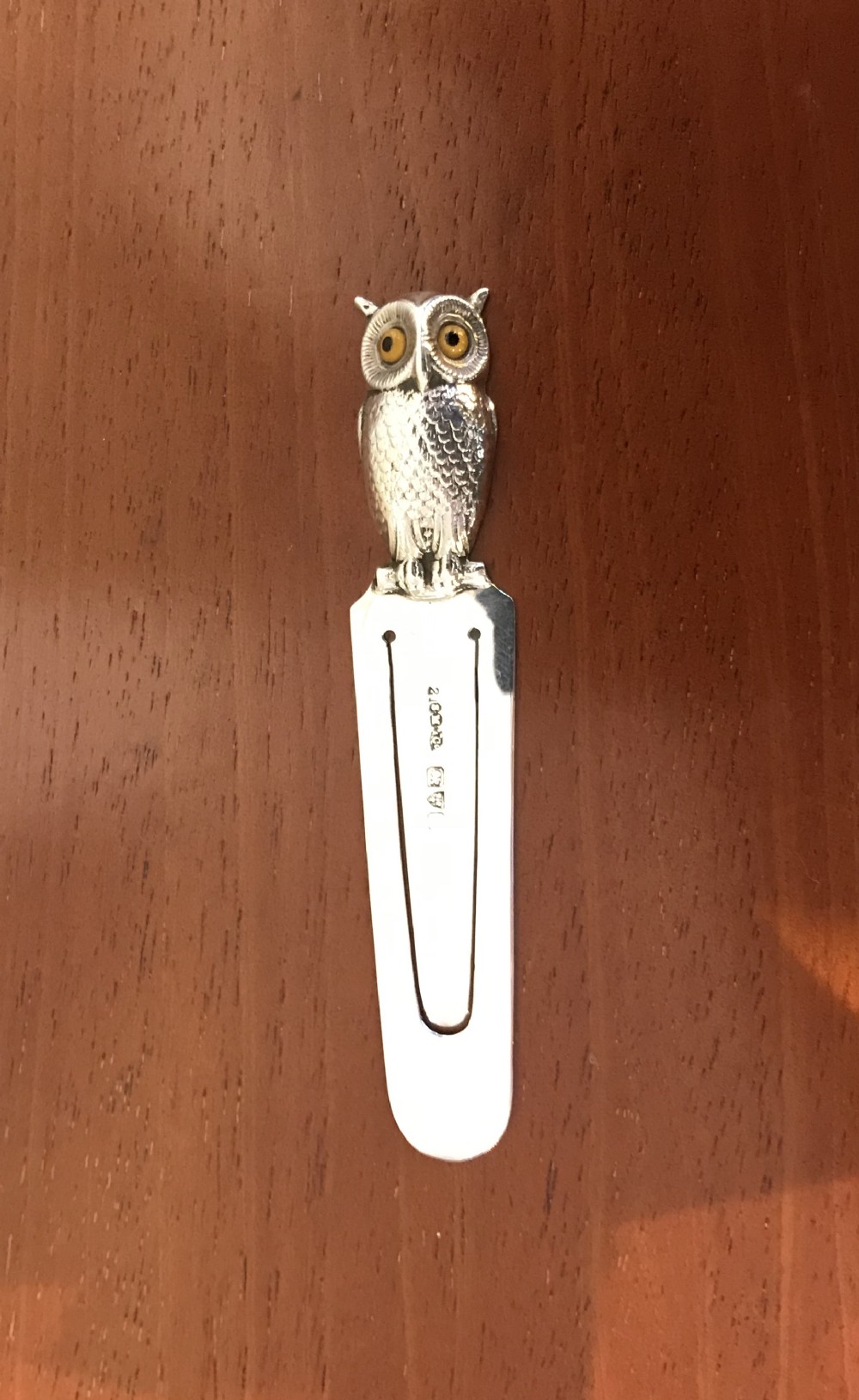 Rare Edwardian Sampson & Mordan Silver Owl Bookmark