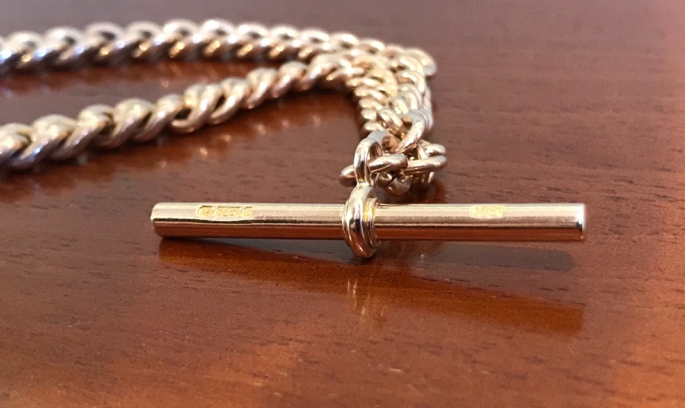 Edwardian 9ct Rose Gold Albert Chain, 51 grams View II