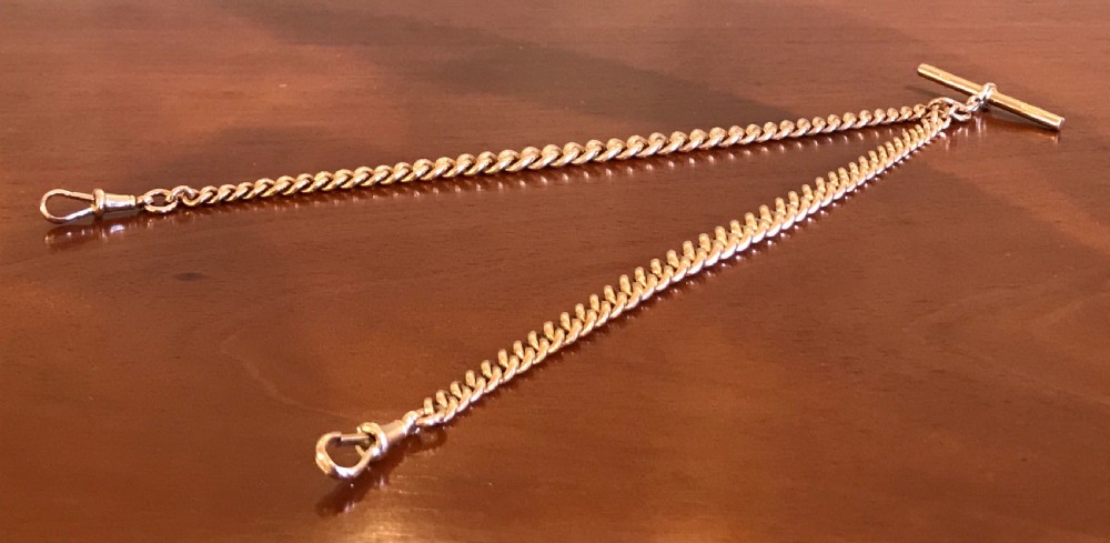 Edwardian 9ct Rose Gold Albert Chain, 51 grams View III