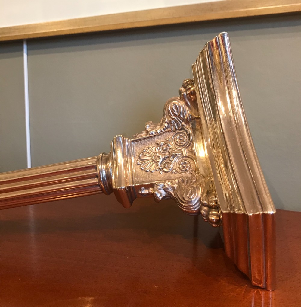 Stunning Late Victorian Gilded Table Lamp by Walker & Hall View VI