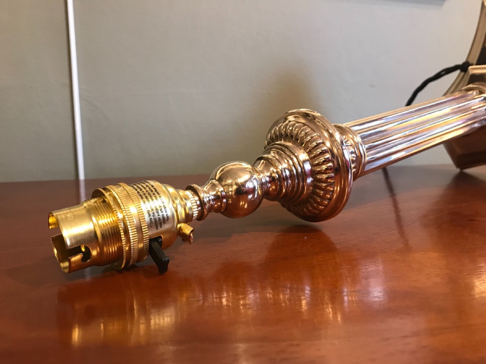Stunning Late Victorian Gilded Table Lamp by Walker & Hall View VII