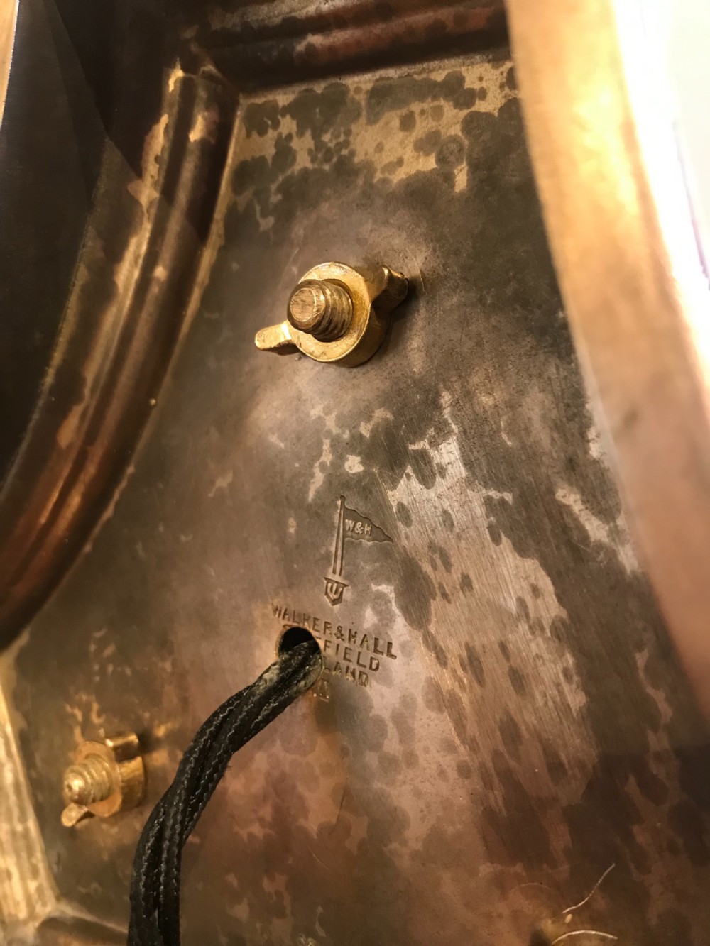 Stunning Late Victorian Gilded Table Lamp by Walker & Hall View X